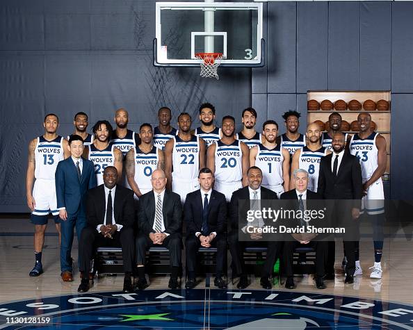Timberwolves Members Minnesota Timberwolves pose for the annual Team Portrait on March 8 ...