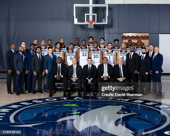 Timberwolves Members Minnesota Timberwolves pose for the annual Team Portrait on March 8 ...