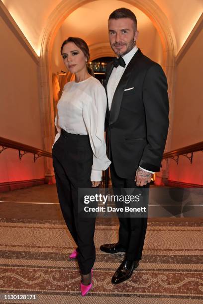 Victoria Beckham and David Beckham attend The Portrait Gala 2019 hosted by Dr Nicholas Cullinan and Edward Enninful to raise funds for the National...