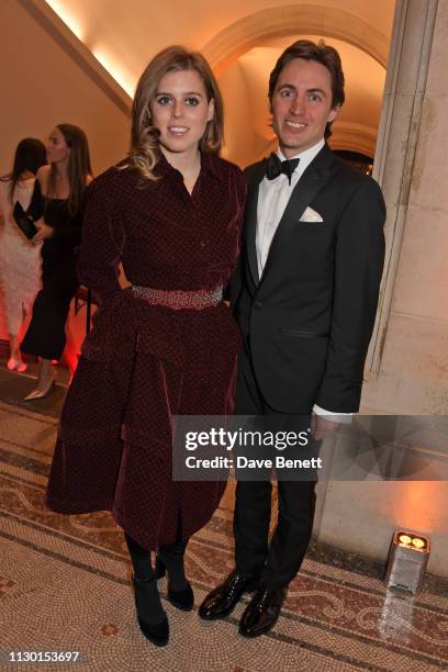 Princess Beatrice of York and Edoardo Mapelli Mozzi attend The Portrait Gala 2019 hosted by Dr Nicholas Cullinan and Edward Enninful to raise funds...