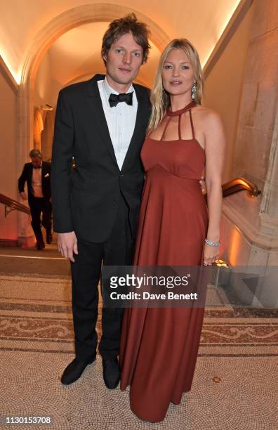 Count Nikolai von Bismarck and Kate Moss attend The Portrait Gala 2019 hosted by Dr Nicholas Cullinan and Edward Enninful to raise funds for the...