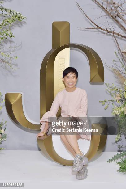 Sandra Choi attends The Hollywood Reporter and Jimmy Choo Power Stylists Dinner at Avra Beverly Hills Estiatorio on March 12, 2019 in Beverly Hills,...