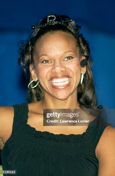 Itness expert Donna Richardson appears at the "Summer 2002 Tampax Total You Tour" July 13, 2002 at Madison Square Garden in New York, New York. The...