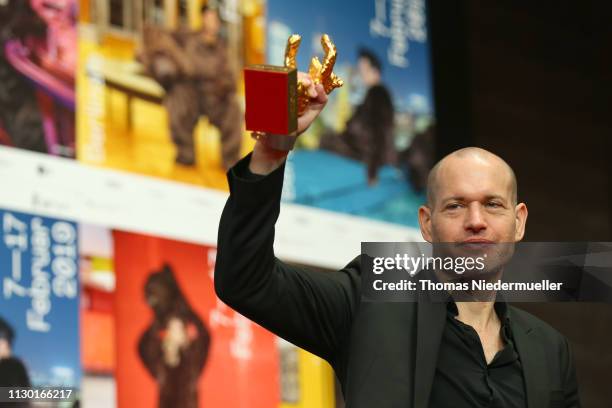 Nadav Lapid, winner of the Golden Bear for Best Film for "Synonymes", attends the award winners press conference during the 69th Berlinale...