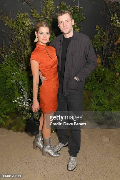 Pixie Geldof and George Barnett attend a private dinner to celebrate the launch of the new ALEXACHUNG x Sunglass Hut eyewear collection at Wild by...