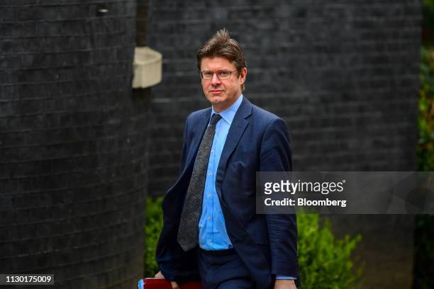 Greg Clark, U.K. Business secretary, arrives for a meeting of cabinet ministers ahead of the spring statement in London, U.K., on Wednesday, March...