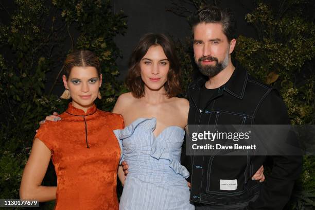 Pixie Geldof, Alexa Chung and Jack Guinness attend a private dinner to celebrate the launch of the new ALEXACHUNG x Sunglass Hut eyewear collection...