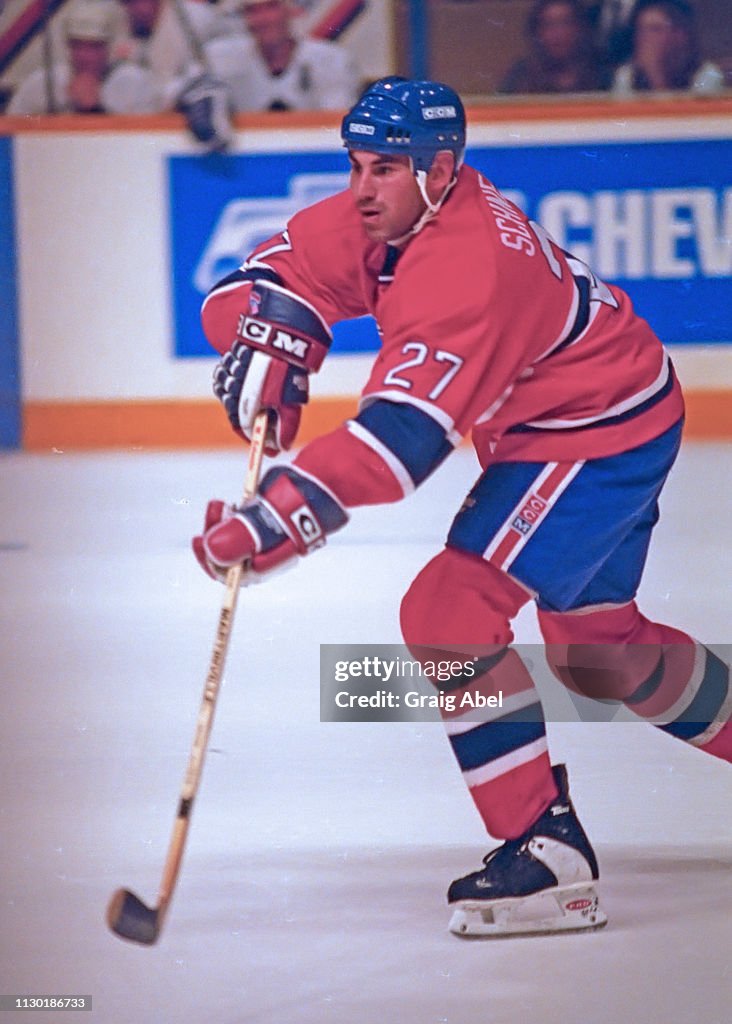 Toronto Maple Mathiue Mathieu Schneider of the Montreal Canadiens skates against the... News ...