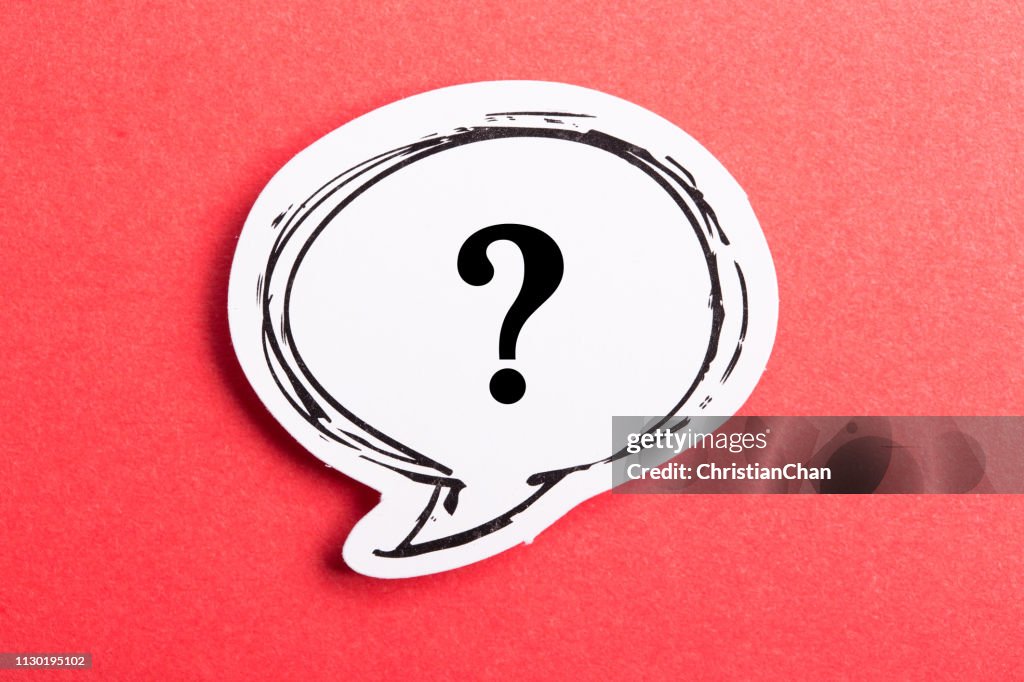 Question Mark Speech Bubble Isolated