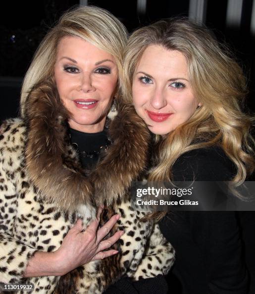 Joan Rivers and Nina Arianda pose backstage at The Revival of
