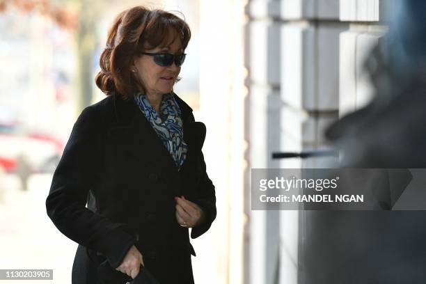 Kathleen Manafort, wife of former campaign chairman Paul Manafort, arrives at the US District Court in Washington, DC on March 13, 2019. Paul...