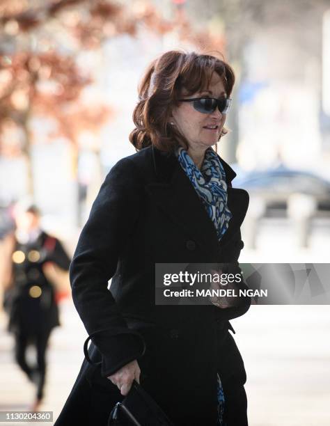 Kathleen Manafort, wife of former campaign chairman Paul Manafort, arrives at the US District Court in Washington, DC on March 13, 2019. Paul...