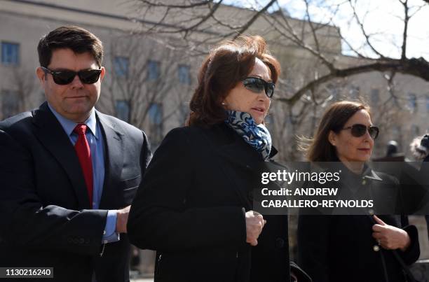 Kathleen Manafort , wife of former Trump campaign chairman Paul Manafort, leaves US District Court in Washington, DC on March 13, 2019. Manafort,...