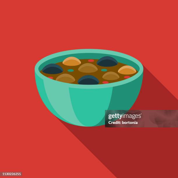 moroccan lamb & prune stew icon - lamb stew stock illustrations