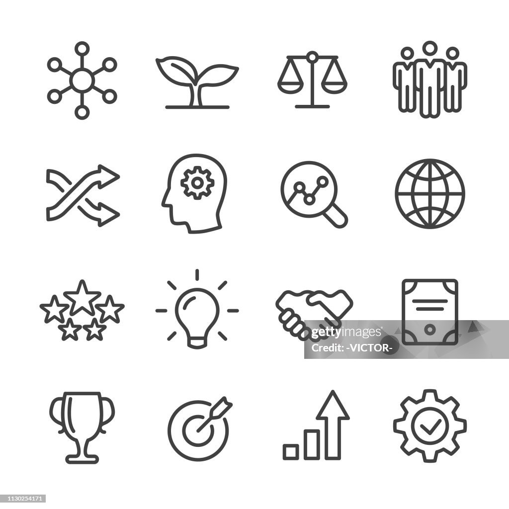 Conjunto de iconos básico valores - serie