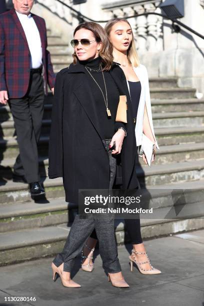 Victoria Beckham's sister Louise Adams attends the Victoria Beckham Show at Tate Britain during LFW February 2019 on February 17, 2019 in London,...