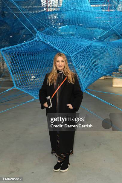 Anya Hindmarch attends the Anya Hindmarch Presentation show during London Fashion Week February 2019 on February 17, 2019 in London, England.