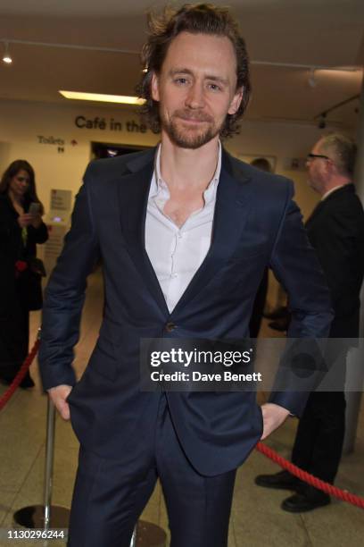 Tom Hiddleston attends the press night after party for "Betrayal" at The Cafe In The Crypt, St Martin-in-the-Fields, on March 13, 2019 in London,...