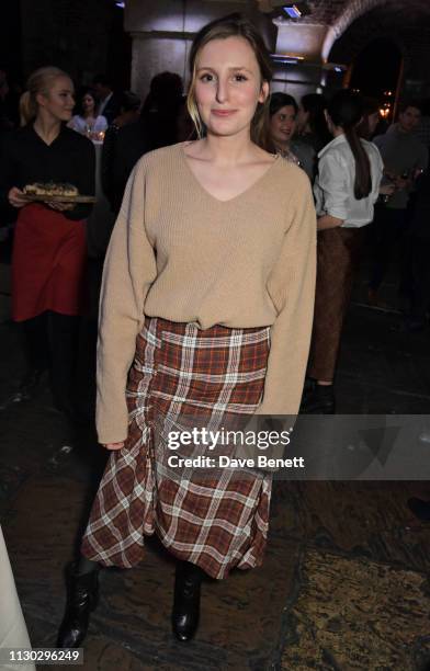 Laura Carmichael attends the press night after party for "Betrayal" at The Cafe In The Crypt, St Martin-in-the-Fields, on March 13, 2019 in London,...