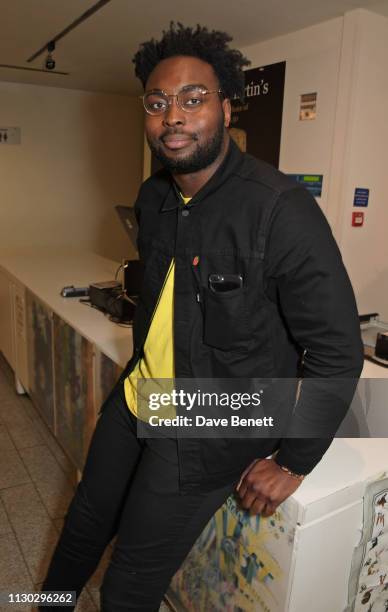 Abraham Popoola attends the press night after party for "Betrayal" at The Cafe In The Crypt, St Martin-in-the-Fields, on March 13, 2019 in London,...