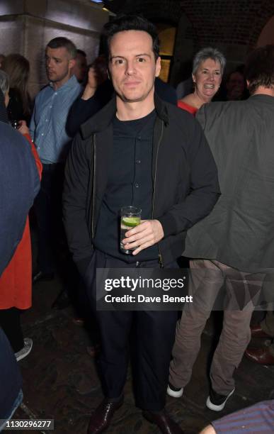 Andrew Scott attends the press night after party for "Betrayal" at The Cafe In The Crypt, St Martin-in-the-Fields, on March 13, 2019 in London,...