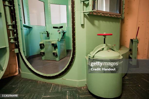 In this handout photo provided by California Department of Corrections and Rehabilitation, San Quentin's death row gas chamber is shown before being...