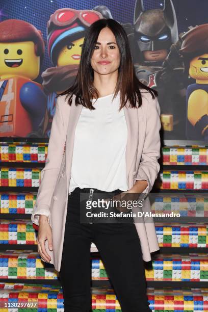 Michela Coppa attends a photocall for "The Lego Movie 2" at Odeon The Space on February 17, 2019 in Milan, Italy.