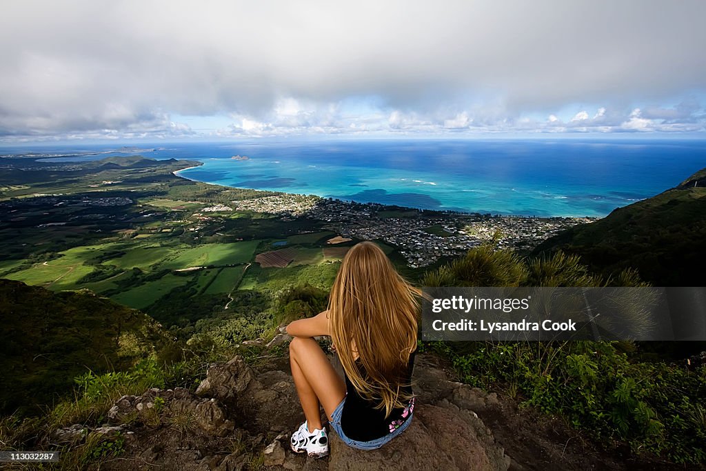 Girl on top of the world