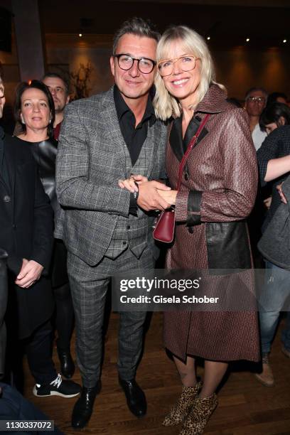 Hans Sigl and his wife Susanne Sigl during the NdF after work press cocktail at Parkcafe on March 13, 2019 in Munich, Germany.