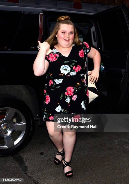 Honey Boo Boo is seen in Soho on March 13, 2019 in New York City.