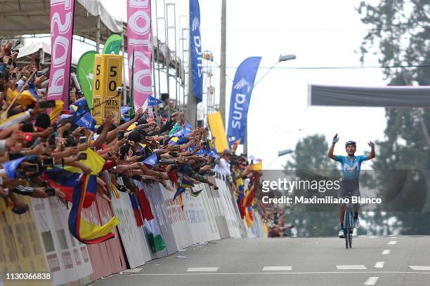 Arrival / Nairo Quintana of Colombia and Movistar Team / Celebration / during the 2nd Tour of Colombia 2019, Stage 6 a 173,8km stage from El Retiro...