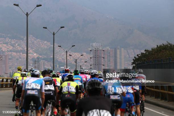 Landscape / Peloton / Medellín City / during the 2nd Tour of Colombia 2019, Stage 6 a 173,8km stage from El Retiro to Alto Las Palmas 2478m -...