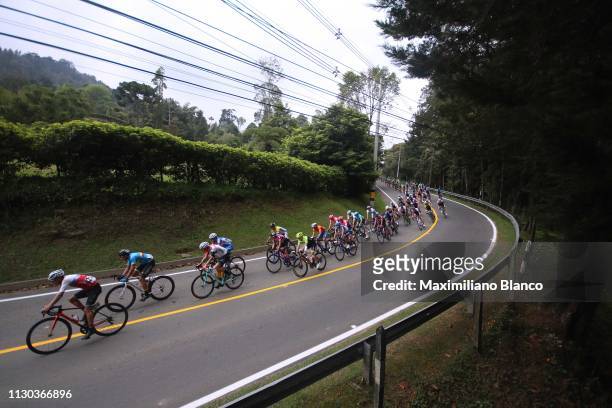 Landscape / Peloton / Medellín City / during the 2nd Tour of Colombia 2019, Stage 6 a 173,8km stage from El Retiro to Alto Las Palmas 2478m -...