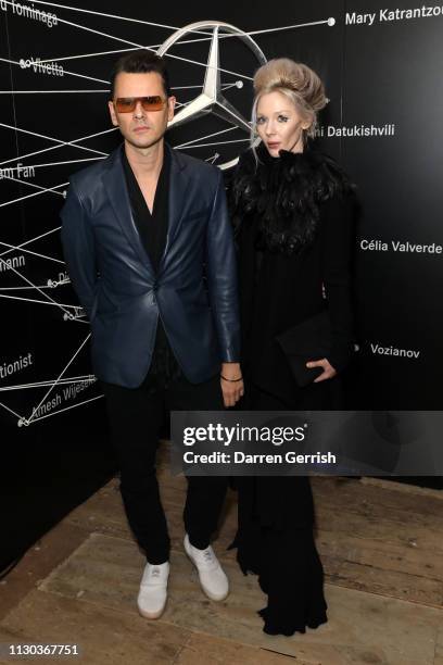 Carlo Brandelli attends Mercedes-Benz Fashion Talents 10th Anniversary at Somerset House on February 17, 2019 in London, England.