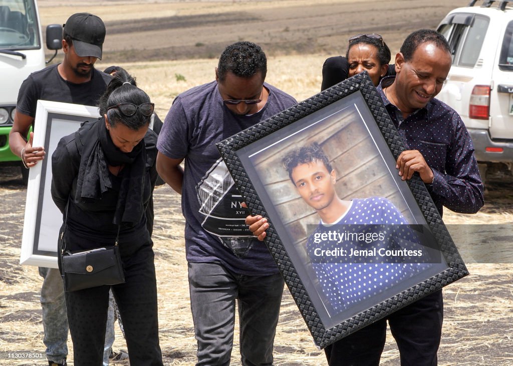 Mourners Visit The Crash Site Of Ethiopian Airlines Flight ET302