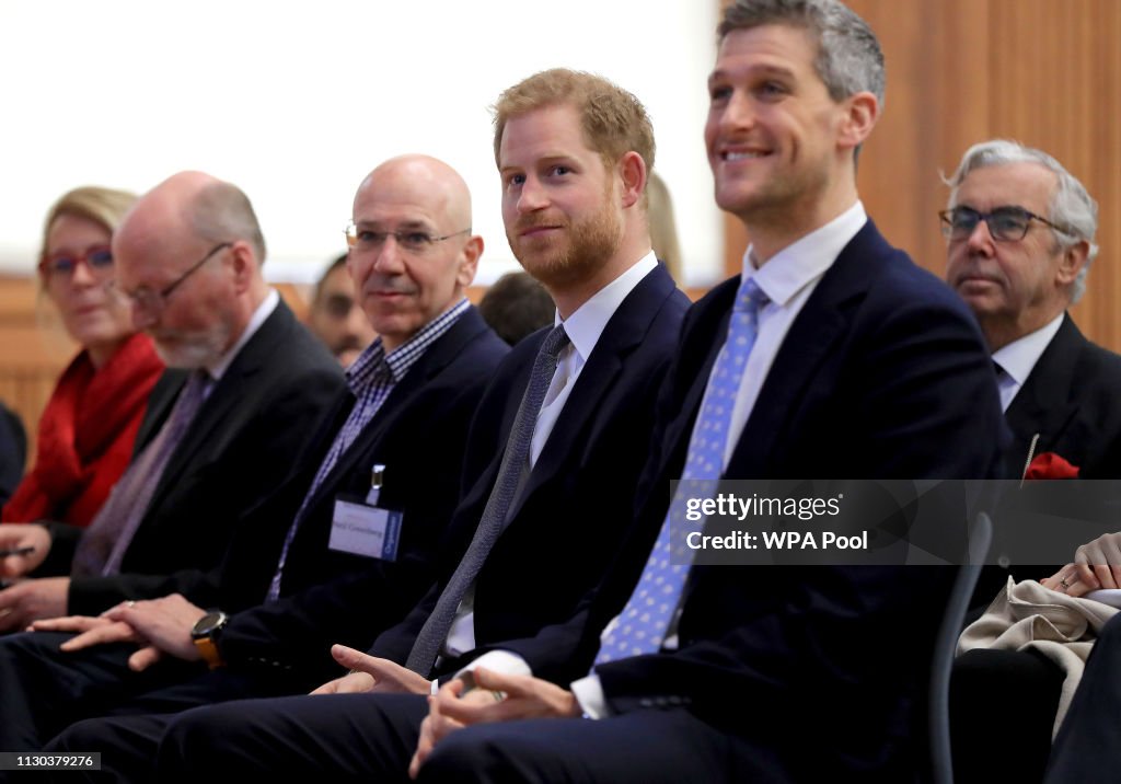The Duke Of Sussex Attends Veteran's Mental Health Conference