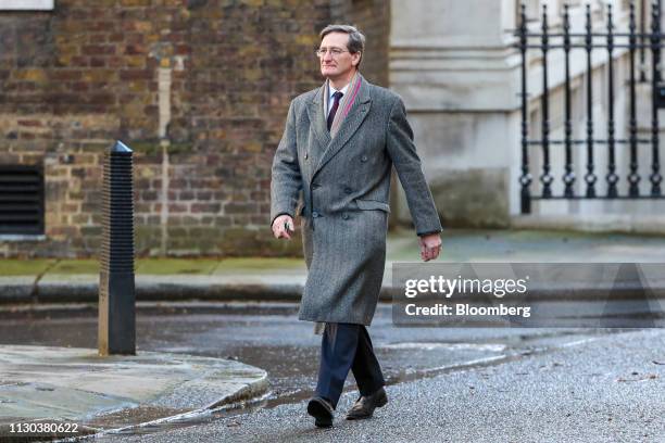 Dominic Grieve, U.K. Lawmaker, arrives in Downing Street in London, U.K., on Thursday, March 14, 2019. The U.K. Is on course to delay Brexit and open...