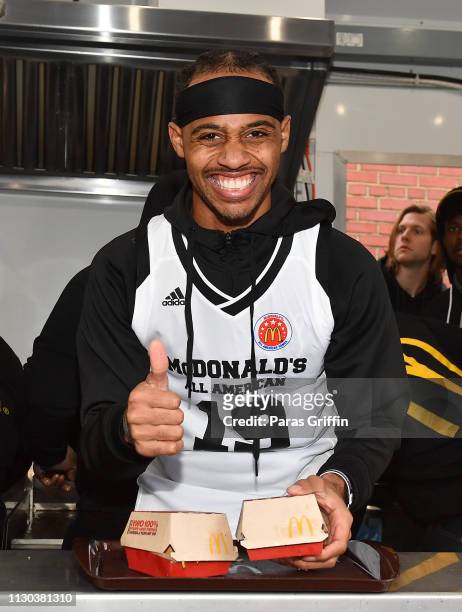 Brandon "BdotAdot" Armstrong celebrate McDonald's All American Games with B/R x NC during Pro Basketball's Biggest Weekend at The Underground on...