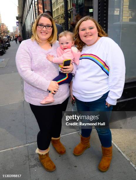 Pumpkin and Honey Boo Boo are seen outside aol build on March 14, 2019 in New York City.