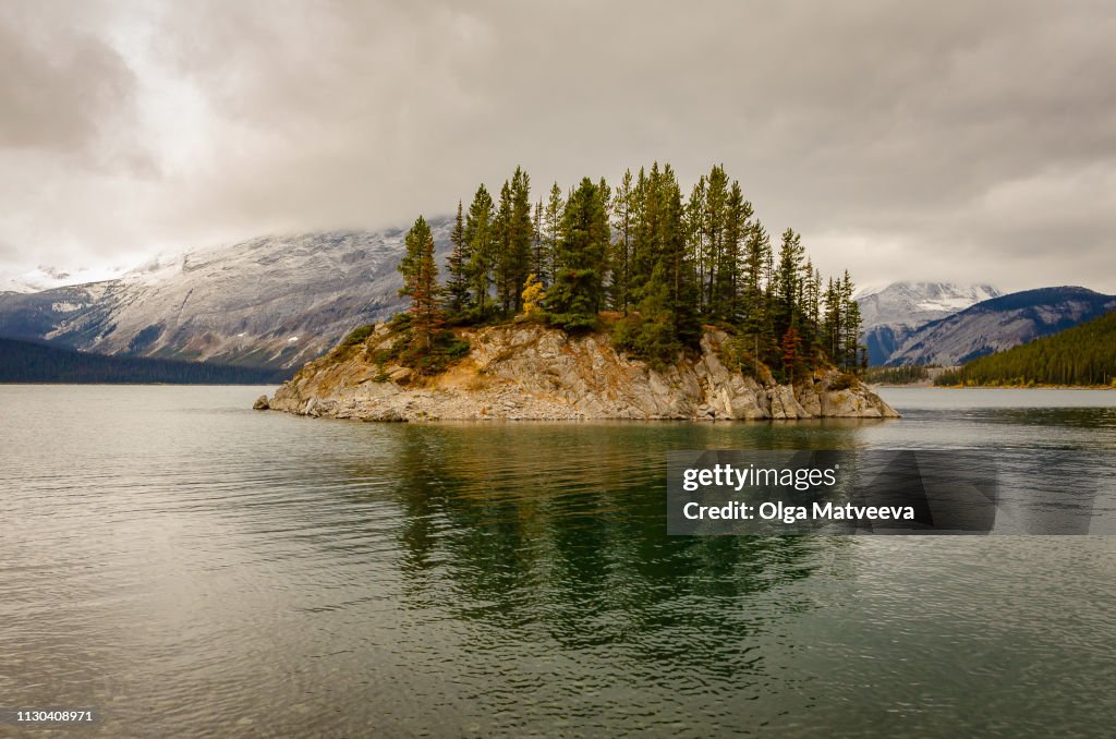 Island on Upper Kananaskis Lake