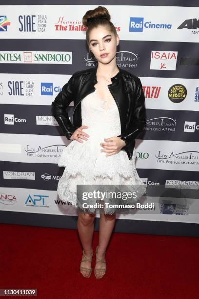 Jade Weber attends the 14th Annual Los Angeles Italia Film Fashion And Art Fest - Opening Night Gala at TCL Chinese 6 Theatres on February 17, 2019...