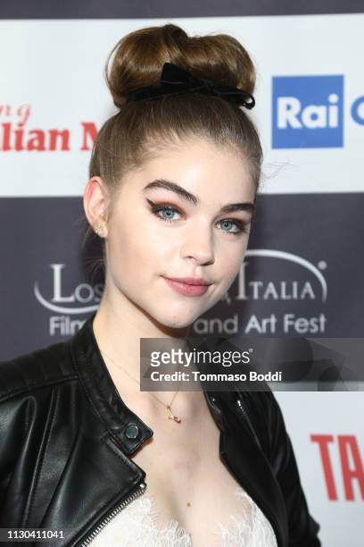 Jade Weber attends the 14th Annual Los Angeles Italia Film Fashion And Art Fest - Opening Night Gala at TCL Chinese 6 Theatres on February 17, 2019...