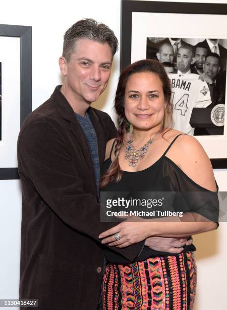 Actor Jeremy Miller and Joanie Miller attend the opening of photographer Anna Wilding's new exhibition "Celebrate Hope: The Obama White House...