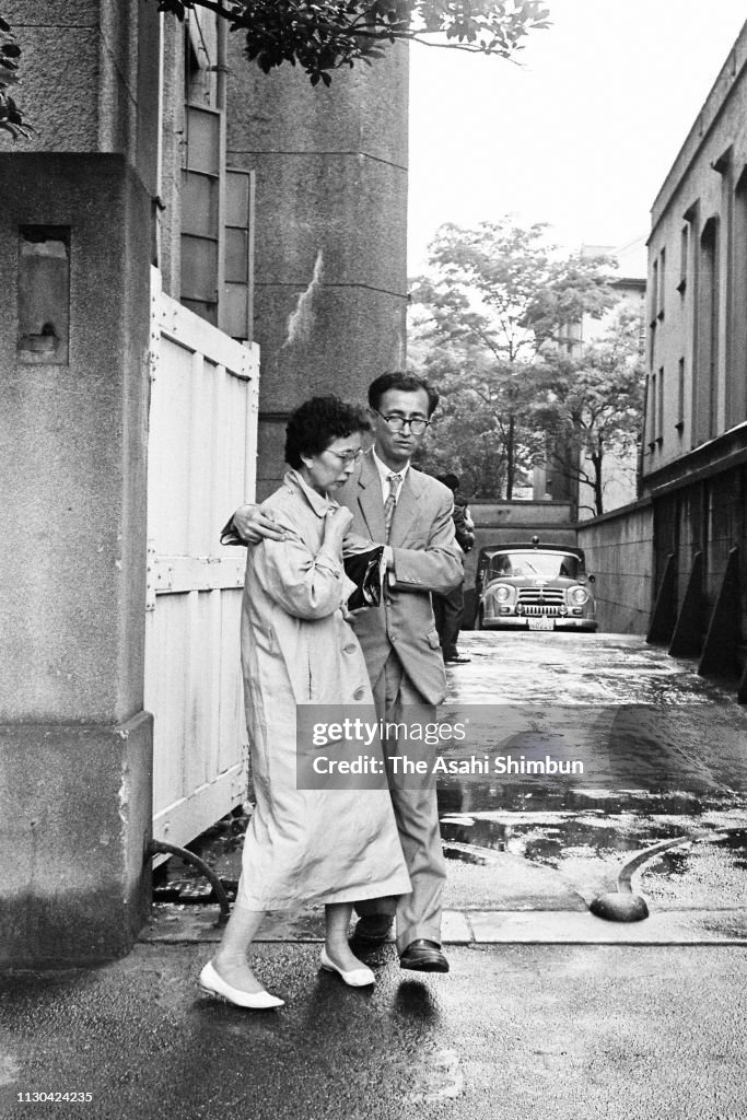 Mitsuko Kanba, mother of died student Michiko Kanba a day after a