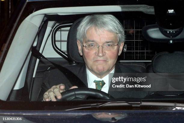 Andrew Mitchell leaves Parliament on March 14, 2019 in London, England. Tonight MPs voted in favour of delaying Brexit until at least June 30th 2019...