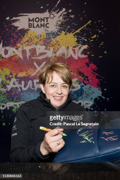 Tanni Grey-Thompson attends Montblanc X Laureus Sport For Good photocall at Hotel Hermitage during 2019 Laureus World Sports Awards on February 17,...