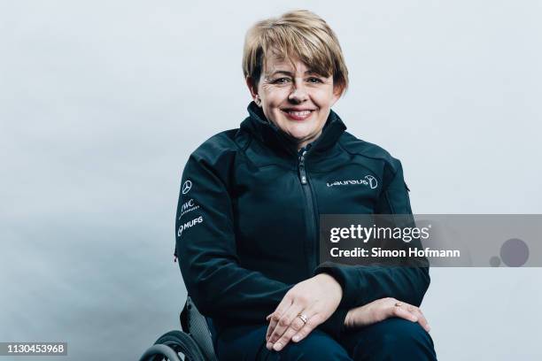 Laureus Academy Member, Tanni Grey-Thompson during a portrait session prior to the 2019 Laureus World Sports Awards on February 17, 2019 in Monaco,...