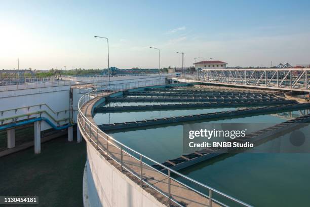 water treatment plant - estação de tratamento de esgotos imagens e fotografias de stock