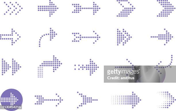 arrows dots - spotted stock illustrations