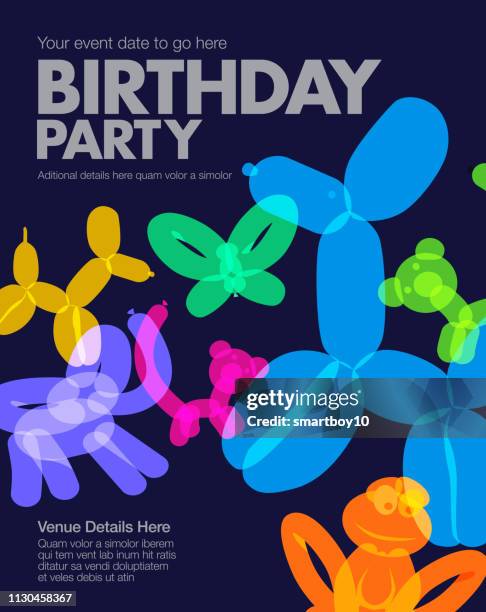 balloon animals - balloon animal stock illustrations